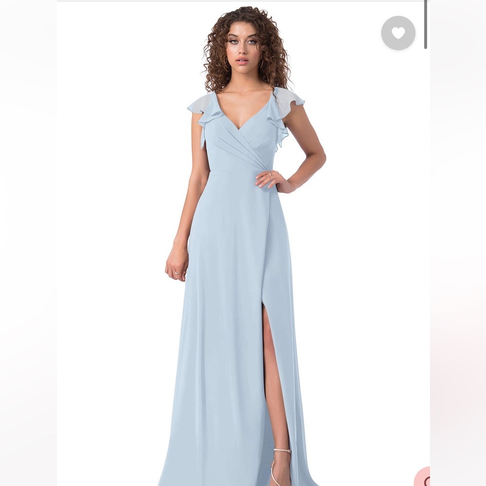 Azazie Bridesmaids dress - Mist Blue Chiffon. Size A18
